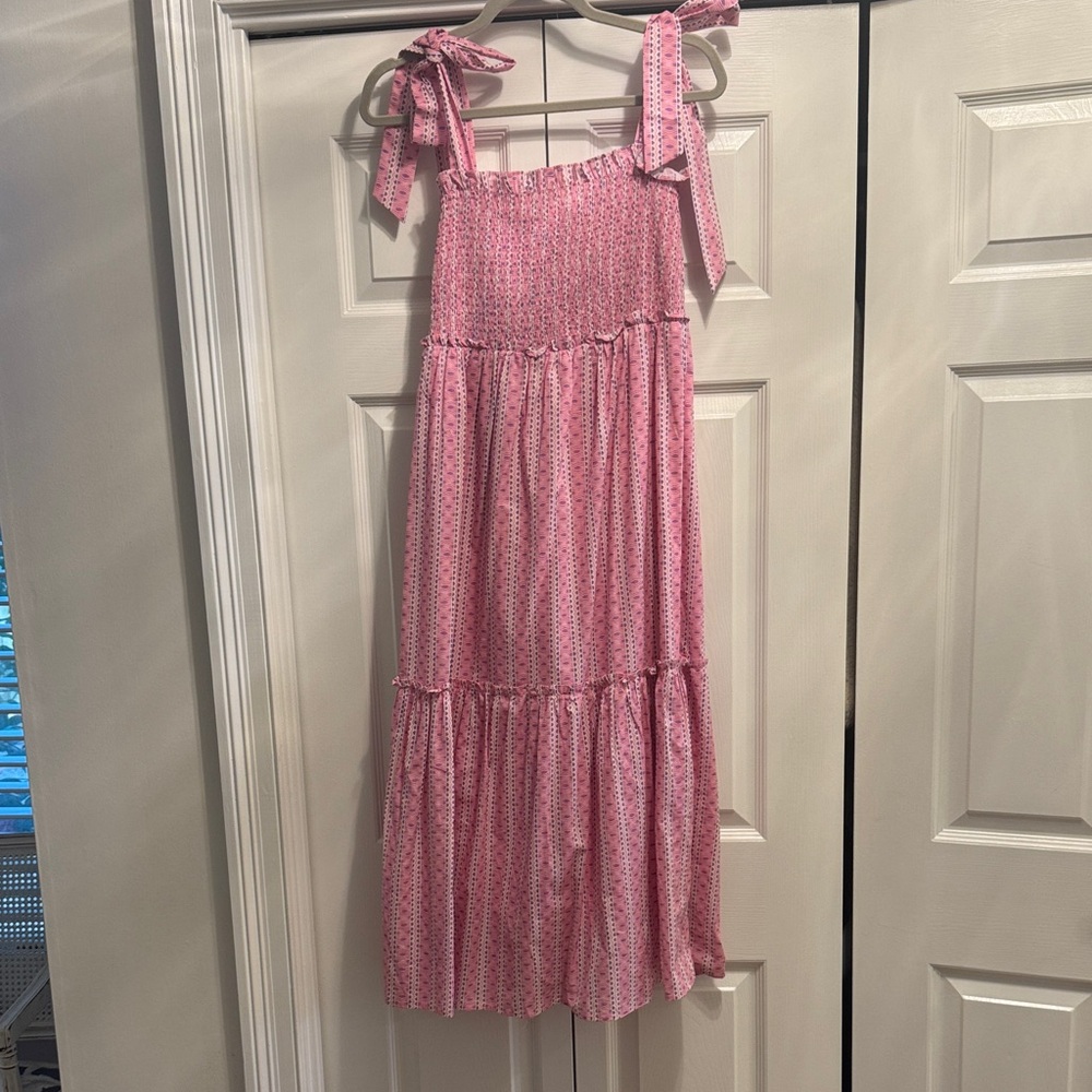 Tuckernuck Pink and Blue Smocked Top